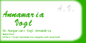 annamaria vogl business card
