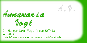 annamaria vogl business card